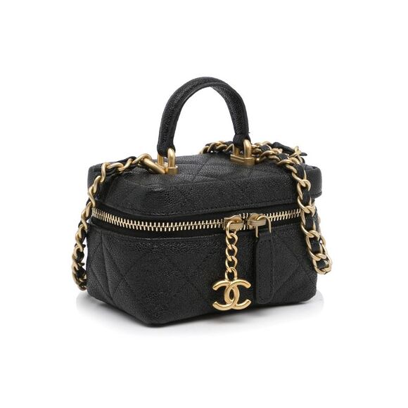 Pre Loved Chanel Mini Vanity Case Women Black Messenger Bags - Picture 2 of 8